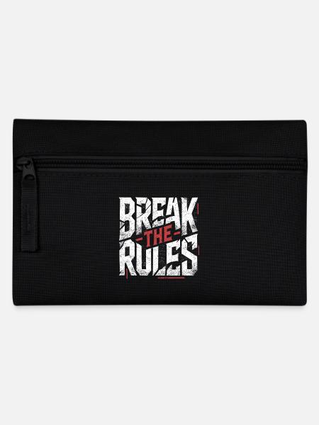 Break the Rules - Pencil Case - black