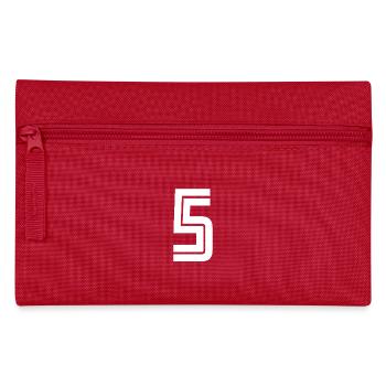 Trikotnummer 6 – Geschenk zum 6. Jubiläum - Federtasche - Rot - Vorne