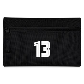 Trikotnummer 13 – Geschenk zum 13-jährigen Jubiläum - Federtasche - Schwarz - Vorne