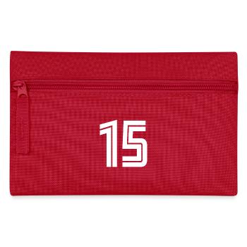 Trikotnummer 15 – Geschenk zum 15-jährigen Jubiläum - Federtasche - Rot - Vorne