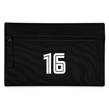Maillot numéro 16 – Cadeau anniversaire 16 ans - Trousse - noir - Devant