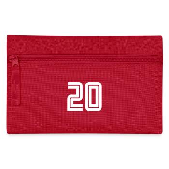 Trikotnummer 20 – Geschenk zum 20-jährigen Jubiläum - Federtasche - Rot - Vorne