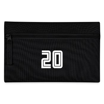 Trikotnummer 20 – Geschenk zum 20-jährigen Jubiläum - Federtasche - Schwarz - Vorne