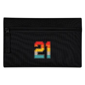21 Years Retro Jersey Number 21 T-shirt Number 21 - Pencil Case - black - Front