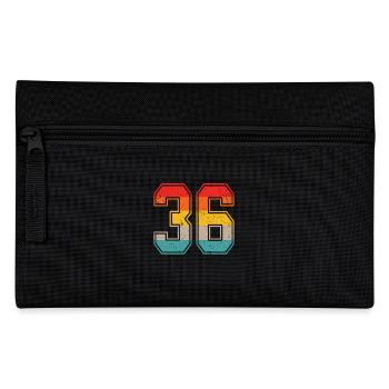36 Jahre Retro Trikot Nummer 36 T-shirt Nummer 36 - Federtasche - Schwarz - Vorne