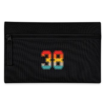 38 Jahre Retro Trikot Nummer 38 T-shirt Nummer 38 - Federtasche - Schwarz - Vorne