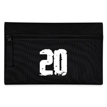 20 Zahl Vintage - Federtasche - Schwarz - Vorne