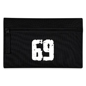 69 Zahl Vintage - Federtasche - Schwarz - Vorne