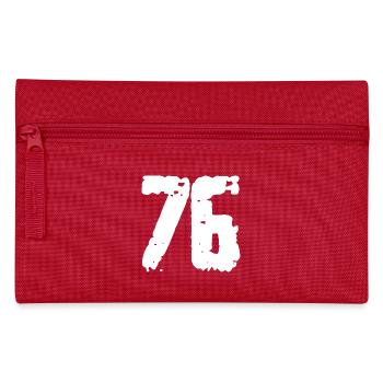 76 Zahl Vintage - Federtasche - Rot - Vorne