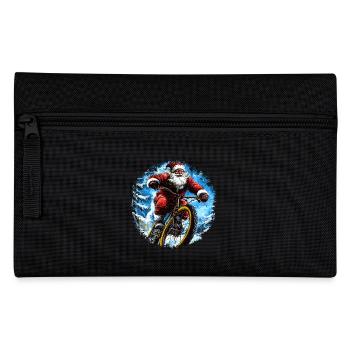 Santa Claus Mountain Bikers - Pencil Case - black - Front