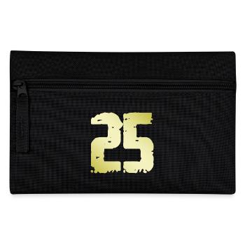 25 Zahl Vintage - Federtasche - Schwarz - Vorne