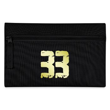 33 Zahl Vintage - Federtasche - Schwarz - Vorne
