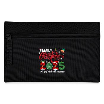 FROHE WEIHNACHTEN, Familienweihnachten 2025 - Federtasche - Schwarz - Vorne