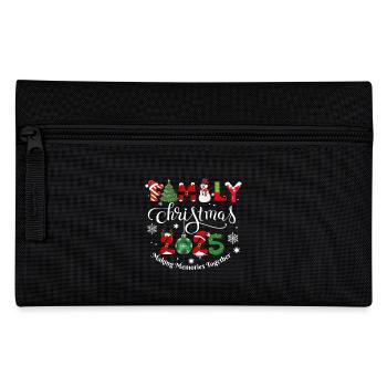 FROHE WEIHNACHTEN, Familienweihnachten 2025 - Federtasche - Schwarz - Vorne