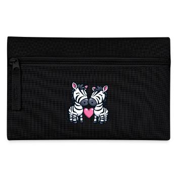 Zebra Paar Liebe Valentinstag - Federtasche - Schwarz - Vorne