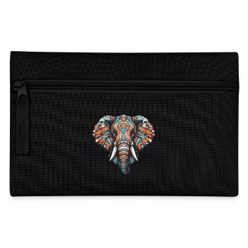 Elefant Porträt - Federtasche - Schwarz - Vorne