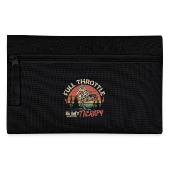 Full Throttle Is My Therapy - Motocross Saying - Pencil Case - black - Front