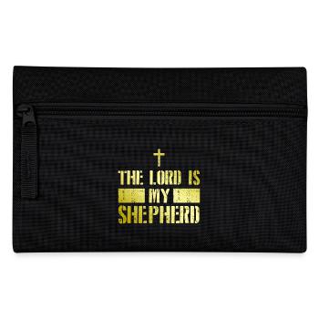 Jesus Mein Hirte Christlich Glaube Bibel Spruch - Federtasche - Schwarz - Vorne