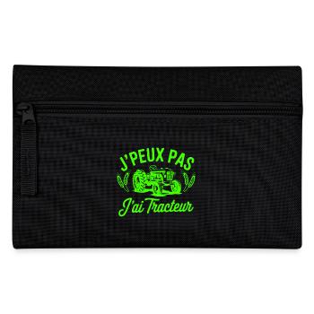 tee shirt Original j'peux pas j'ai tracteur - Trousse - noir - Devant