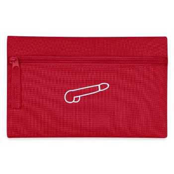 Penis Silhouette - Federtasche - Rot - Vorne