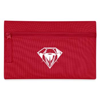 Diamond jewel symbol silhouette - Pencil Case - red - Front