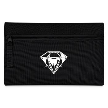 Diamond jewel symbol silhouette - Pencil Case - black - Front