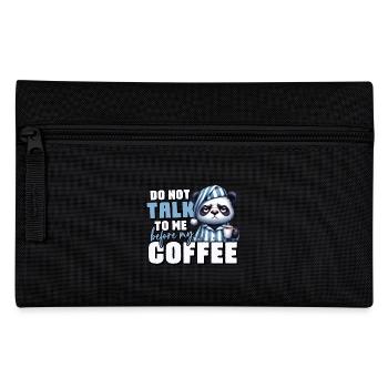 Grumpy panda bear with coffee - Pencil Case - black - Front