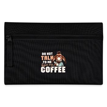 Grumpy donkey with coffee - Pencil Case - black - Front
