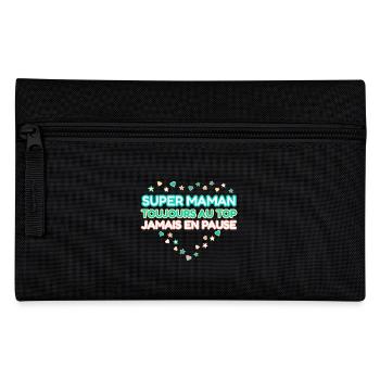 Super maman,cadeau fête des mères - Trousse - noir - Devant