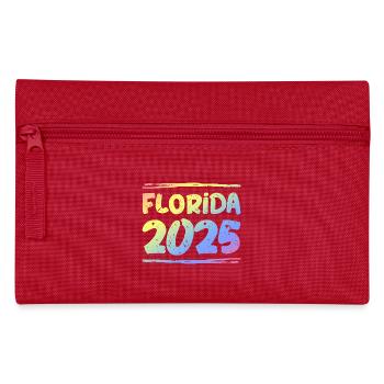 Florida 2025 Colorful - Pencil Case - red - Front