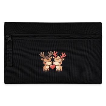 Un couple d’orignaux aime la Saint-Valentin - Trousse - noir - Devant