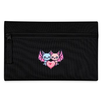 Fledermaus Paar Liebe Valentinstag - Federtasche - Schwarz - Vorne