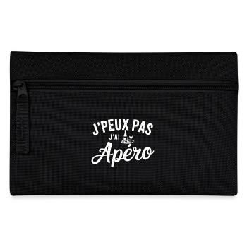 tee shirt I can't I have Apéro - Pencil Case - black - Front