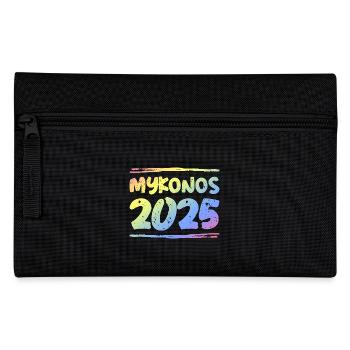 Mykonos 2025 Bunt - Federtasche - Schwarz - Vorne