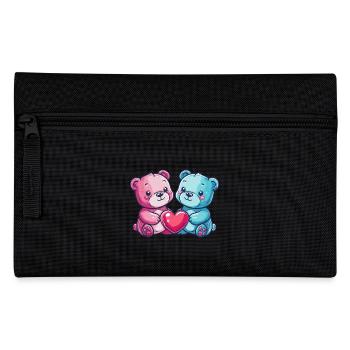 Bär Paar Liebe Valentinstag - Federtasche - Schwarz - Vorne