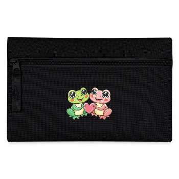 Frosch Paar Liebe Valentinstag - Federtasche - Schwarz - Vorne
