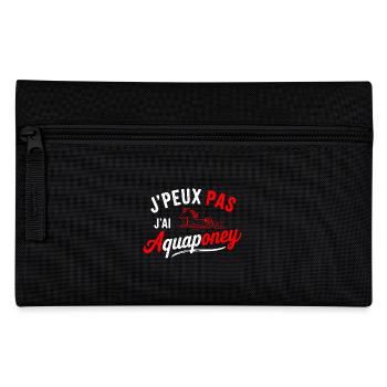 tee shirt je peux pas j ai aquaponey - Trousse - noir - Devant