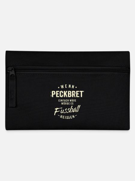 Wenn Speckbrett einfach wäre würde es Fussball - Federtasche - Schwarz