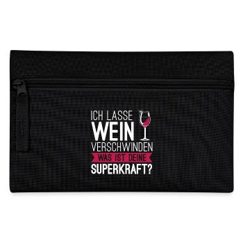 Ich lasse Wein verschwinden... - Federtasche - Schwarz - Vorne