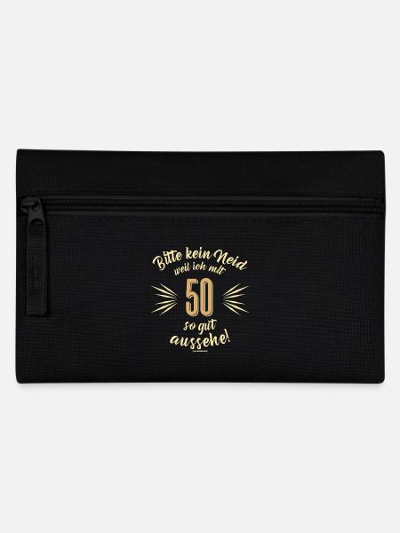 Bitte kein Neid 50 - Geburtstags Geschenk - - Federtasche - Schwarz