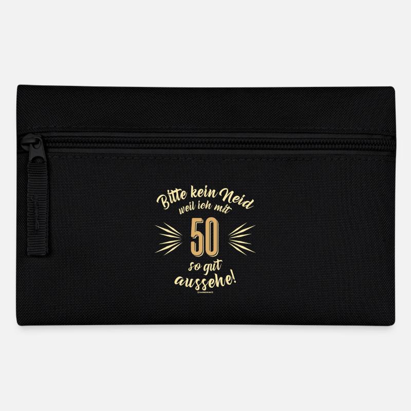 Bitte kein Neid 50 - Geburtstags Geschenk - - Federtasche - Schwarz