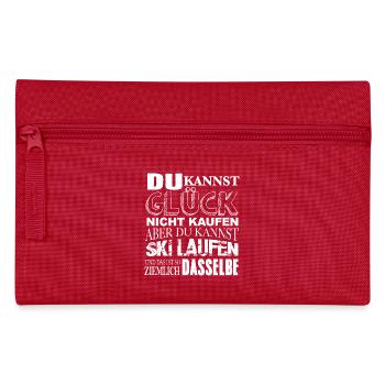Glück kaufen Ski laufen - Federtasche - Rot - Vorne