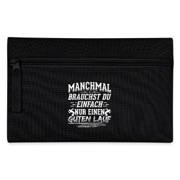 Laufen Läufer Lauf Shirt T-Shirt Guter Lauf - Federtasche - Schwarz - Vorne