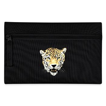 cheetah cat jaguar leopard ocelot gepard wildcat29 - Federtasche - Schwarz - Vorne