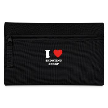 hobby gift birthday i love SHOOTING SPORT - Federtasche - Schwarz - Vorne
