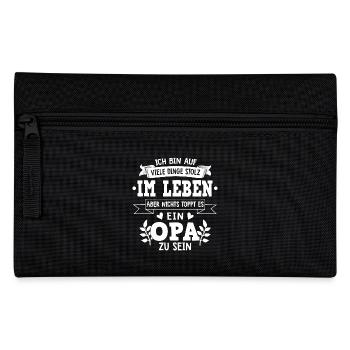 Nichts toppt es ein Opa zu sein - Federtasche - Schwarz - Vorne