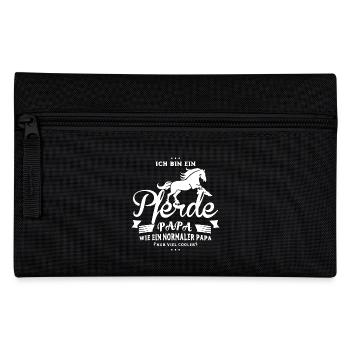 Pferde Shirt-Cooler Papa - Federtasche - Schwarz - Vorne