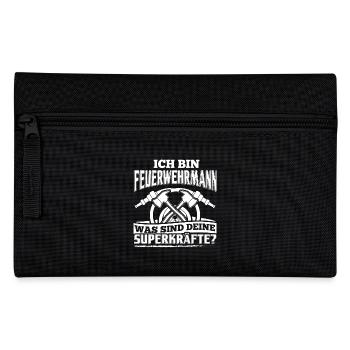 Lustiges Feuerwehrmann Feuerwehr Shirt Ich Bin - Federtasche - Schwarz - Vorne