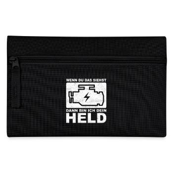 Dieses Symbol macht mich zum Helden - Federtasche - Schwarz - Vorne