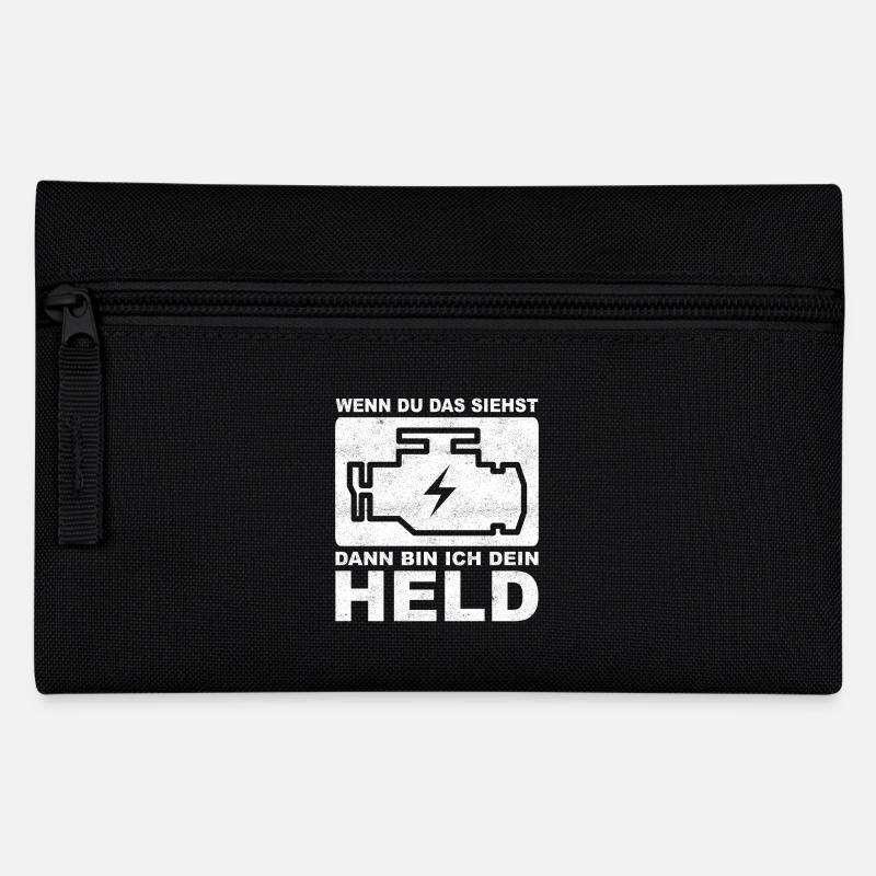 Dieses Symbol macht mich zum Helden - Federtasche - Schwarz